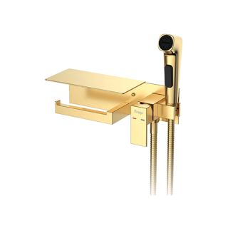 Гигиенический душ со смесителем Frap F2076-3 Золотой сатин